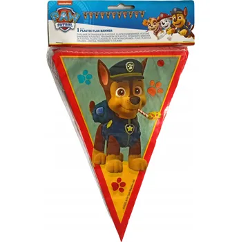Párty dekorace Girlanda Vlaječky Tlapková patrola 11 vlaječek 4,3 m w065