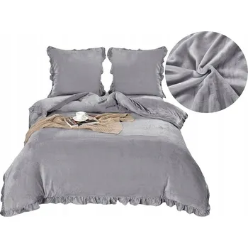 Povlečení HRUBÉ POVLEČENÍ ZIMNÍ 140x200 MIKROVLÁKNO-MEDVÍDEK S VOLÁNEM HLADKÉ TEPLO