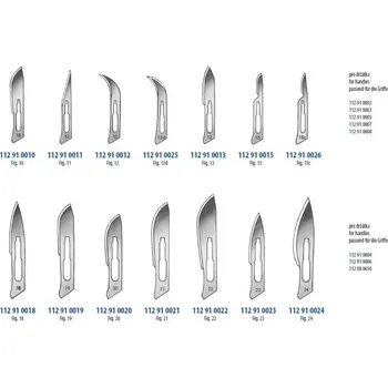 Medin Skalpelové čepelky sterilní č. 24 112910024 Pro velikost držátka 4