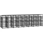 ZBXL Venkovní psí kotec se střechou ocel 14,75 m²