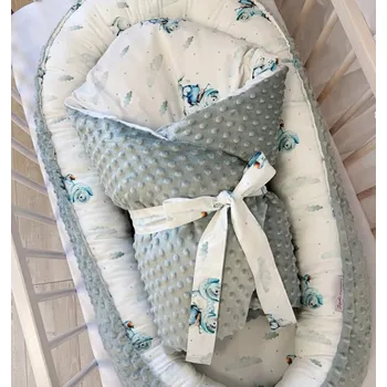 Hnízdečko pro miminko Sada do postýlky pro miminko – Zajíček na motorce