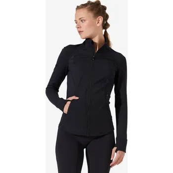 Dámská mikina DOMYOS Dámská fitness mikina 900 M ČERNÁ