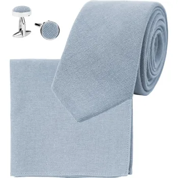 Kravata Bubibubi Kravatová sada Dusty Blue