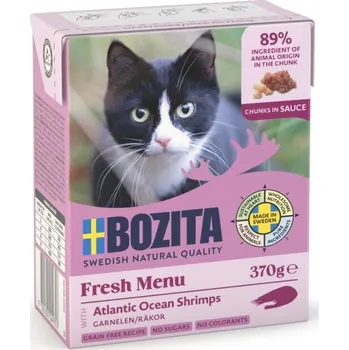 Krmivo pro kočku Bozita Cat kousky v omáčce s krevetami, tetrapak 370 g (bal. 6 ks)