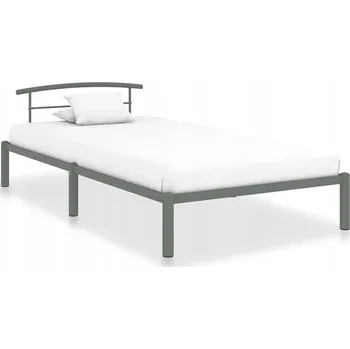 Postel Jednolůžková kovová postel VidaXL 90x200 cm, odstíny šedé
