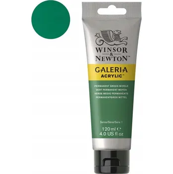 Vodová barva Akrylová barva Winsor & Newton 120ml - Permanent Green Middle