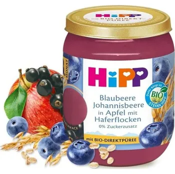 HIPP BIO JAHODA ČERNÝ RYBÍZ S OVESNOU KAŠÍ 8m+