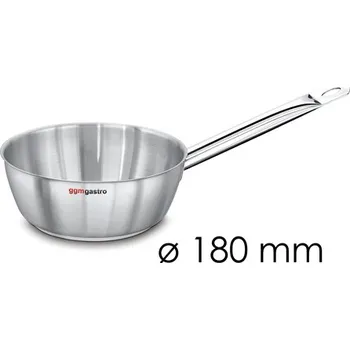 Pánev G.Gastro Pánev s rukojetí - kónický tvar - Ø 180 mm - výška: 65 mm | Pánev na smažení | Restovací pánev | Pánev
