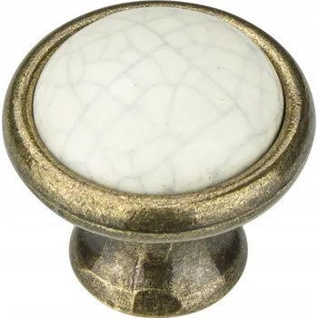 Nábytkové kování Nábytková úchytka knopka bílá matná 3,6 x 3,6 x 3,2 cm