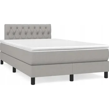 Postel Čalouněná dvoulůžková postel VidaXL 120x190 cm, odstíny šedé