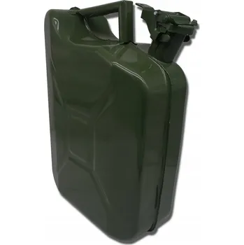 Kanystr Kovový kanystr 10l nádrž na palivo, bandaska na olej, benzín, naftu