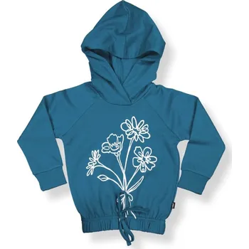 Chlapecká mikina Little Flock of Horrors Dětská merino mikina s kapucí ze 100% merino vlny Jade LFOH Velikost: 98/110