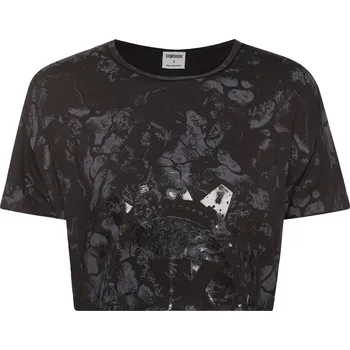 GYMSHARK Dámský fitness top Twins Raw Crop Top XS ČERNÁ