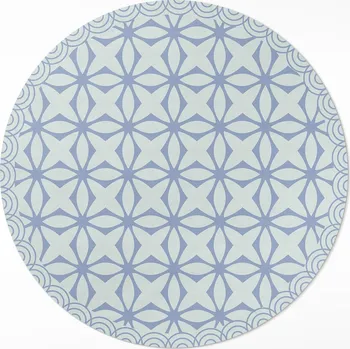 Koberec Kulatý Koberec z PVC průměr 50 cm, minimalistický abstraktní boho vzor