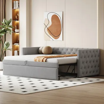 Postel Jednolůžková dřevěná postel Arhatreya 90x200 cm šedá