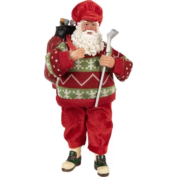Vánoční dekorace Clayre & Eef - Dekorativní figurka Santa Clause 66234