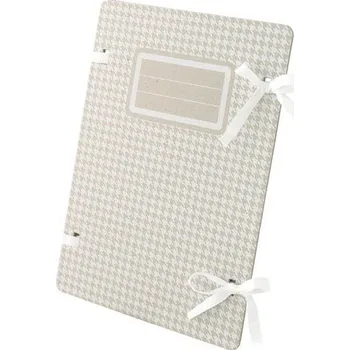 Archivační box Emba EMBA, Spisová deska s tkanicí A4 - potisk kohoutí stopa, silná lepenka 1400g Barva: Bílá