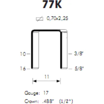 Spona do sešívačky Sponky OMER 77K / 12
