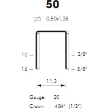 Spona do sešívačky Sponky OMER 50 / 8 ZN