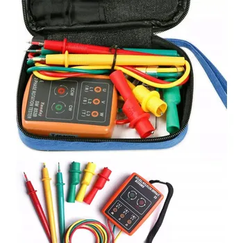 Zabezpečení domácnosti Třífázový tester sledu fází, měřicí přístroj pro zjištění směru otáčení pole