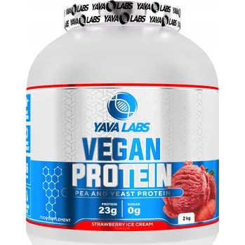 Protein VEGAN PROTEIN VEGANSKÝ PROTEIN 23G V DÁVCE - JAHODOVÁ ZMRZLINA YAVA LABS