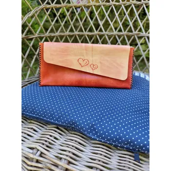 Kosmetická taška Wooline - Wooline Patchwork® - Kožená kosmetická taštička, červená