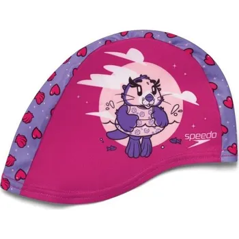 Univerzální plavecká čepice Speedo PRINTED POLYESTER CAP IU UNI Růžová, Fialová
