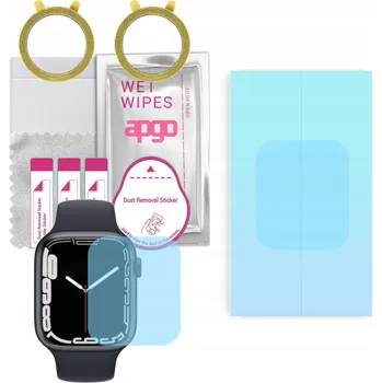 2x Hydrogelová ochranná Fólie apgo HD HQ FLEX pro Apple Watch 7 (45 mm)