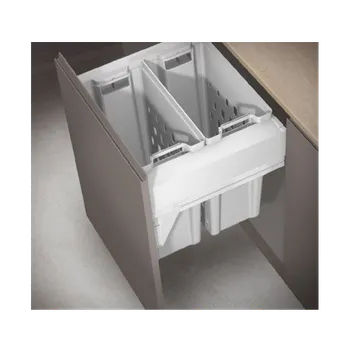 Kuchyňská skříňka Gollinucci Výsuvný koš na prádlo s tlumením TARRO / Bílá 450 mm