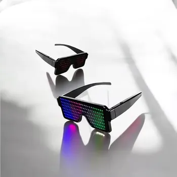 Party dekorace LED Svítící Brýle na Party s USB Nabíjením – Animované 3D Efekty (Ideální na Koncerty, Festivaly a Narozeniny)