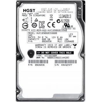 Interní pevný disk HGST UltraStar C10K900 600GB 10K 64MB SAS-2 2.5'' HUC109060CSS600