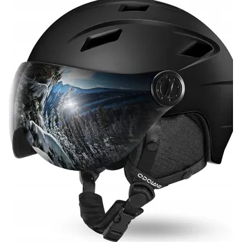 Lyžařská přilba ODOLAND Navy s průzorem vel. 52 - 55 cm, MODRÁ