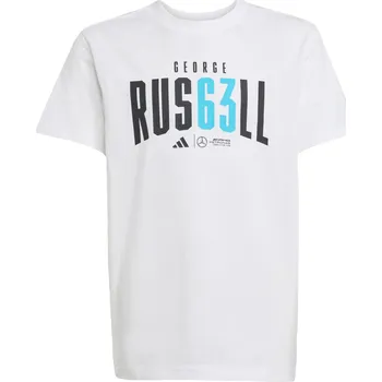 Pánské tričko ADIDAS Dětské tričko Mercedes AMG Petronas Formula One Team George Russell 15 LET BÍLÁ