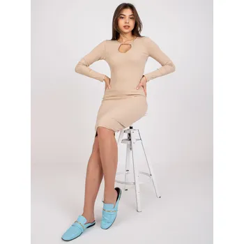 Dámské šaty Dámské šaty Dress-EM-SK-686.63-béžová jedna velikost
