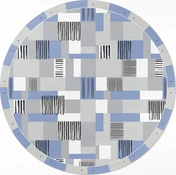 Obraz Kulatý Koberec Vinyl PVC fi 50 cm Abstraktní aerodynamické tvary ve stylu boho