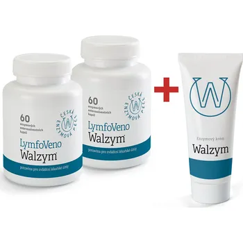Speciální výživa 2x Walzym LymfoVeno 60 cps. + enzymový krém Walzym