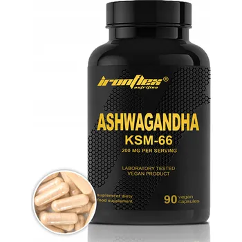 IRONFLEX ASHWAGANDHA KSM-66 90 kapslí VEGE Ašvaganda 200mg Indický ženšen