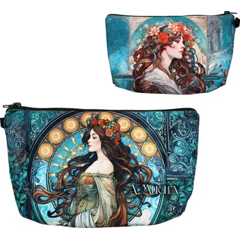 Kosmetická taška Kosmetická taška se zipem Alfons Mucha, modrá