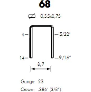 Spona do sešívačky Sponky OMER 68 / 6 SS 304