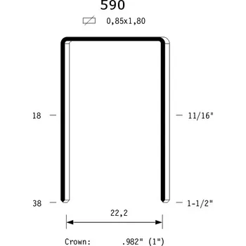 Spona do sešívačky Sponky OMER 590 / 28