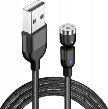 Datový kabel 1M MAGNETICKÝ KABEL OTOČNÝ 540° 1-PIN SAMOTNÝ KABEL