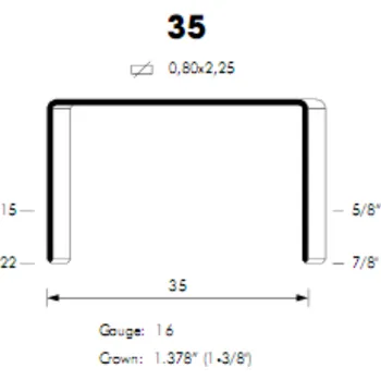 Spona do sešívačky Sponky OMER 35 / 22