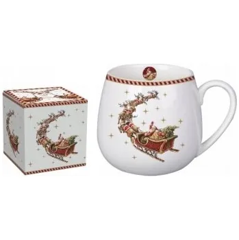 Hrnek Duo Santa na saních, porcelán, 430 ml