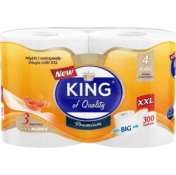 Suchý toaletní papír bez vůně King 4 ks