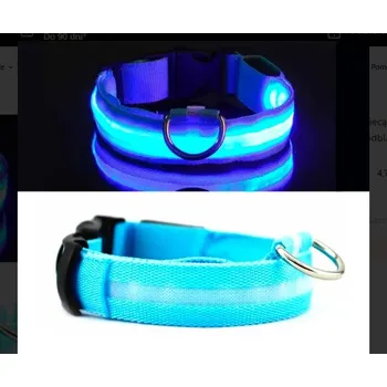 Obojek pro psa LED obojek pro psa svítící S/M