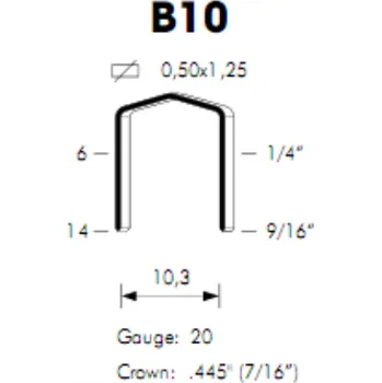 Spona do sešívačky Sponky OMER B10 / 6