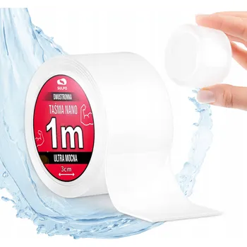 Lepicí páska Oboustranná NANO Páska silná dlouhá 1 m tenká odolná šířka 3 cm SULPO