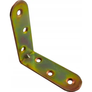 Úhloměr Úhelník tesařský spojovací zesílený zaoblený 50x50x20 zlatý 10 KUSŮ