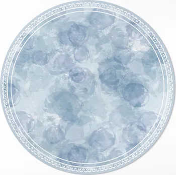 Koberec Kulatý vinylový Koberec o průměru 50 cm. Ornament ve stylu staré kamenné mozaiky.