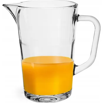 SKLENĚNÝ DŽBÁN Na Vodu, Nápoje 1230 ml s Uchem, SILNÉ SKLO POLSKÉ SKLO Glasset